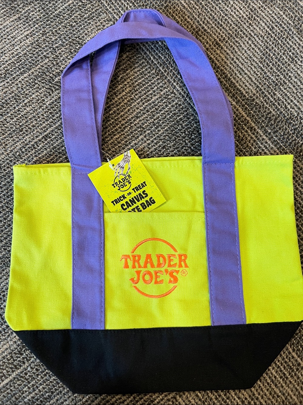 TRADER JOES TRICK OR TREAT TOTE- MULTICOLOR